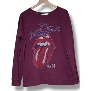 Daydreamer Rolling Stones Tour Crewneck Sweatshirt Red Large Free People Revolve